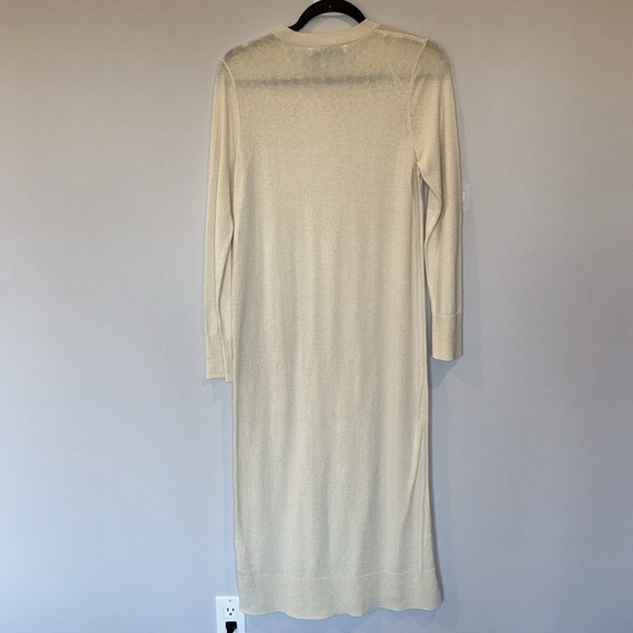 Zara Lightweight Long Sleeve Maxi Dress Cream NWT - Picture 7 of 7
